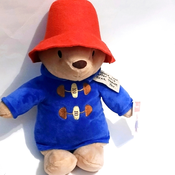 Kohks Cares Paddington Bear Red Hat Blue Coat Plush Stuffed Animal 13in NWT - Picture 1 of 5